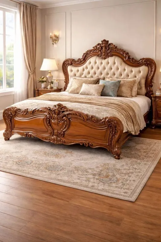 Royal Palace Carved Bed
