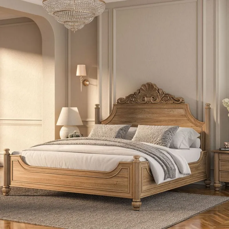 Heritage Oak Wooden Bed