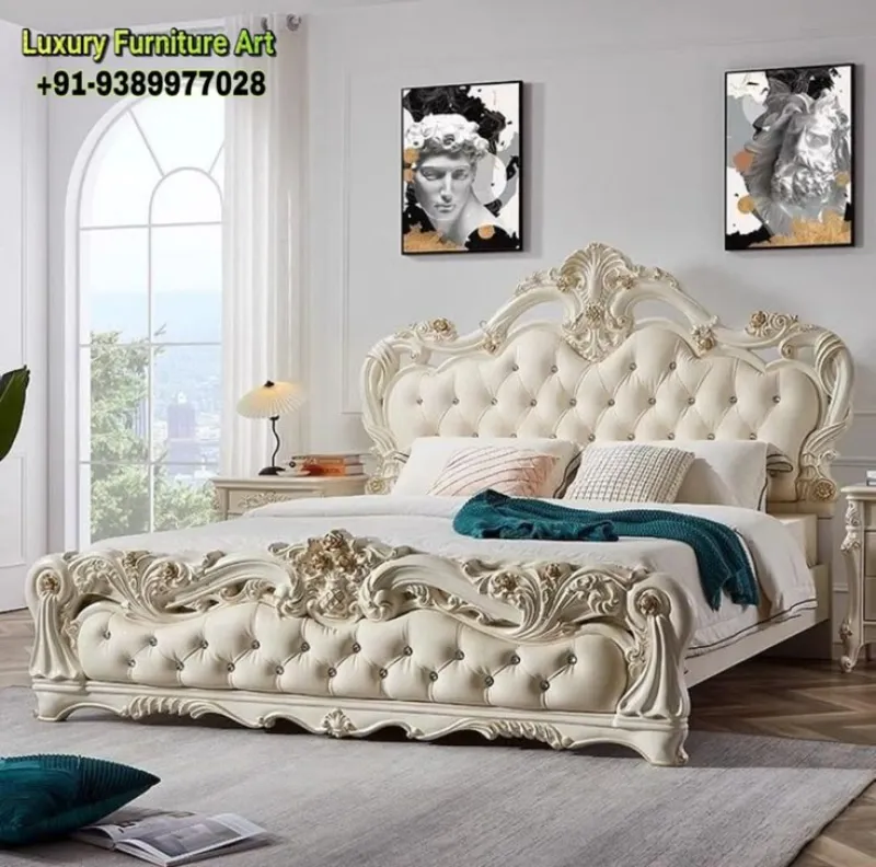 Royal Pearl Tufted Bed