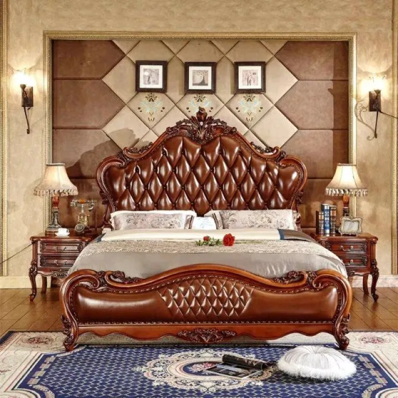 Royal Leather Chesterfield Bed