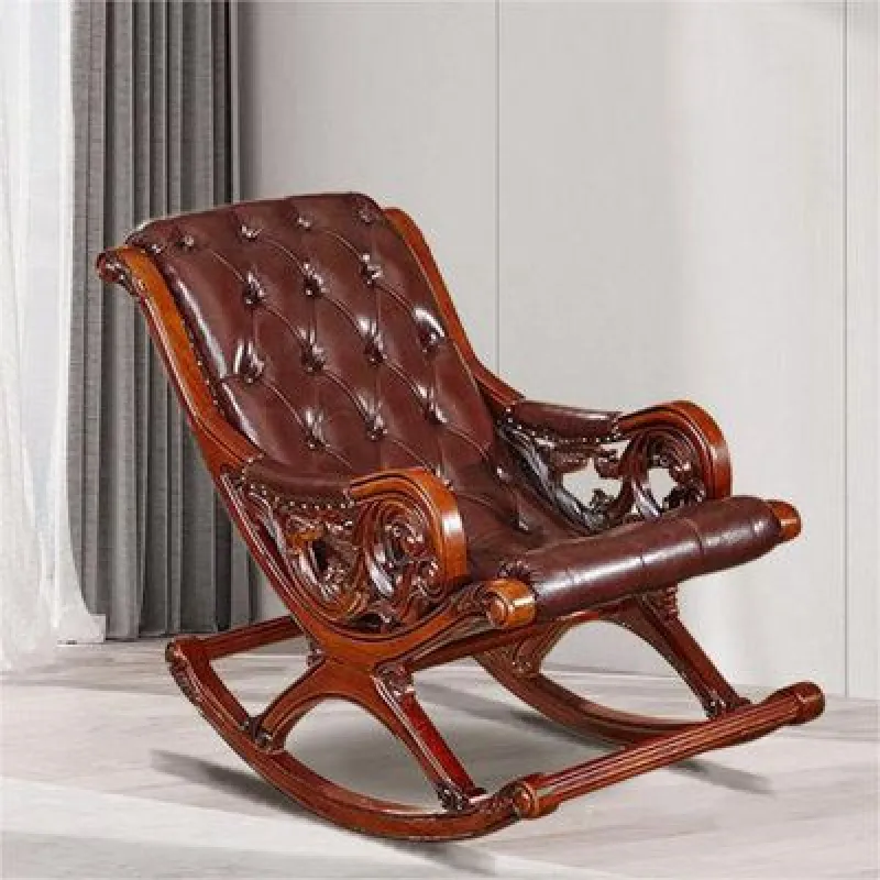 Royal Executive Leather Rocking Chair