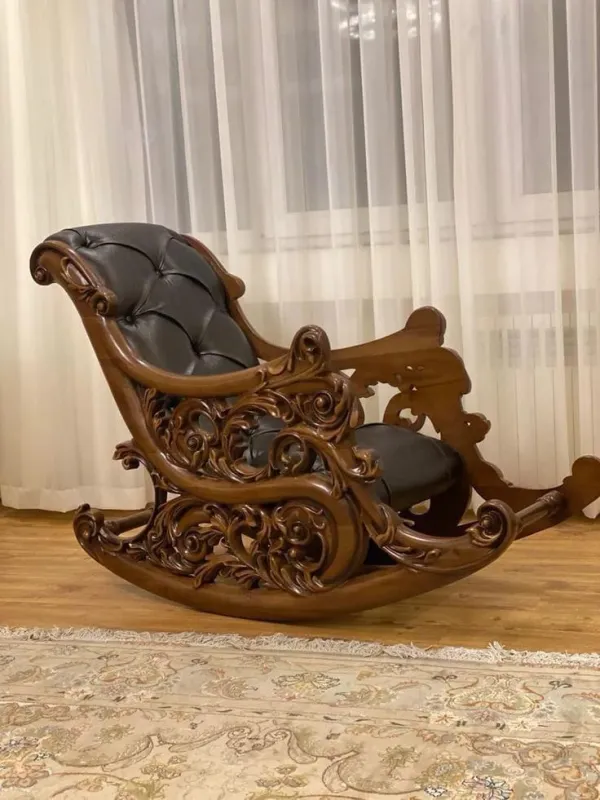 Royal Artisan Carved Rocking Chair