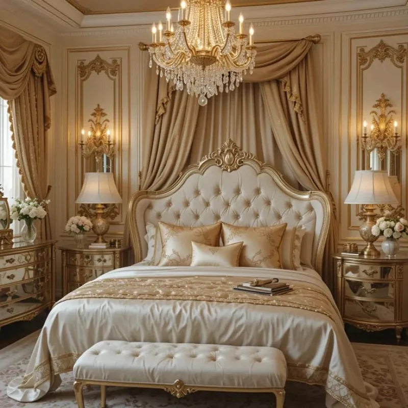 Imperial Crown Upholstered Bed