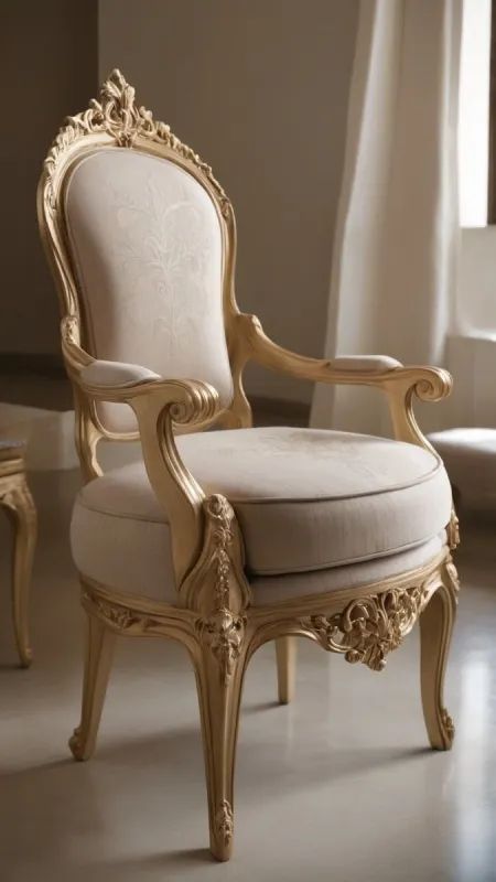 Royal Luxury Hand Carved Solid Wood Arm Dining Chair