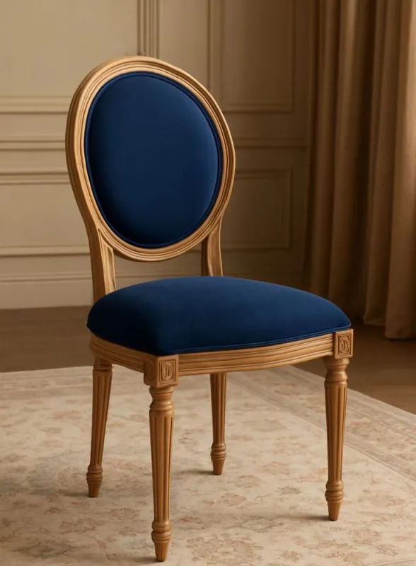 Classic Oval Back Velvet Dining Chair